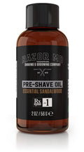 Razor MD Pre Shave Beard Oil for Men with Sensitive Skin, Every Day Shaving Tools for Men, Sandalwood Scent, 2 fl oz