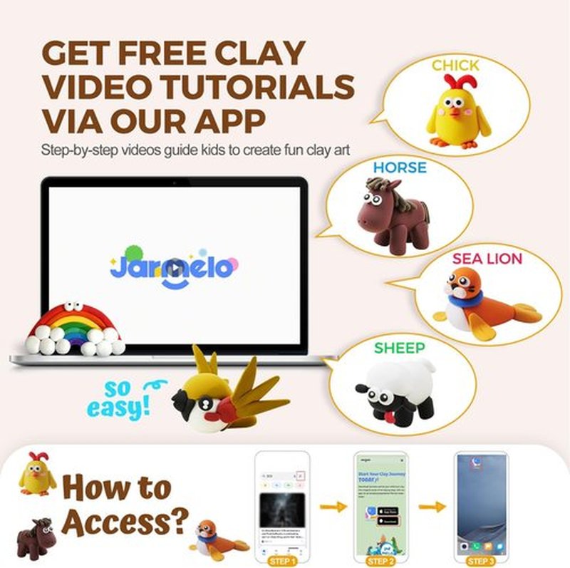 Skiennix Air Dry Clay - Kids Modeling Clay Kit with Storage Box & Sculpting Tools | Perfect Craft Gift for Ages 6-12