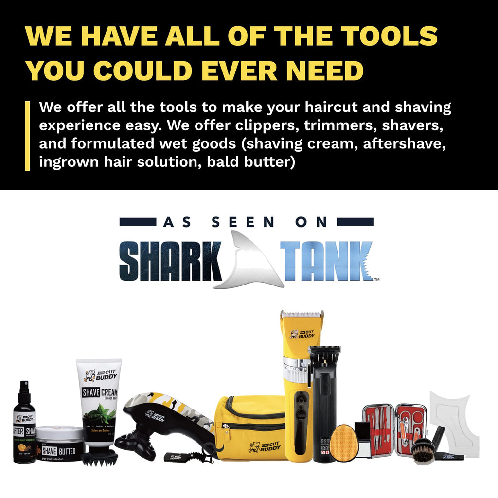 The Cut Buddy 35-Piece Beginner Trimming & Clipper Kit | Hair & Facial Hair Cutting Set | Simple DIY Barber Kit for Men | As Seen on Shark Tank