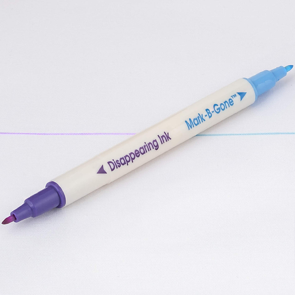 Dritz Dual Purpose Disappearing Ink & Mark-B-Gone, Marking Pen, Blue and Purple, 8.75 x 2.88 x 0.5