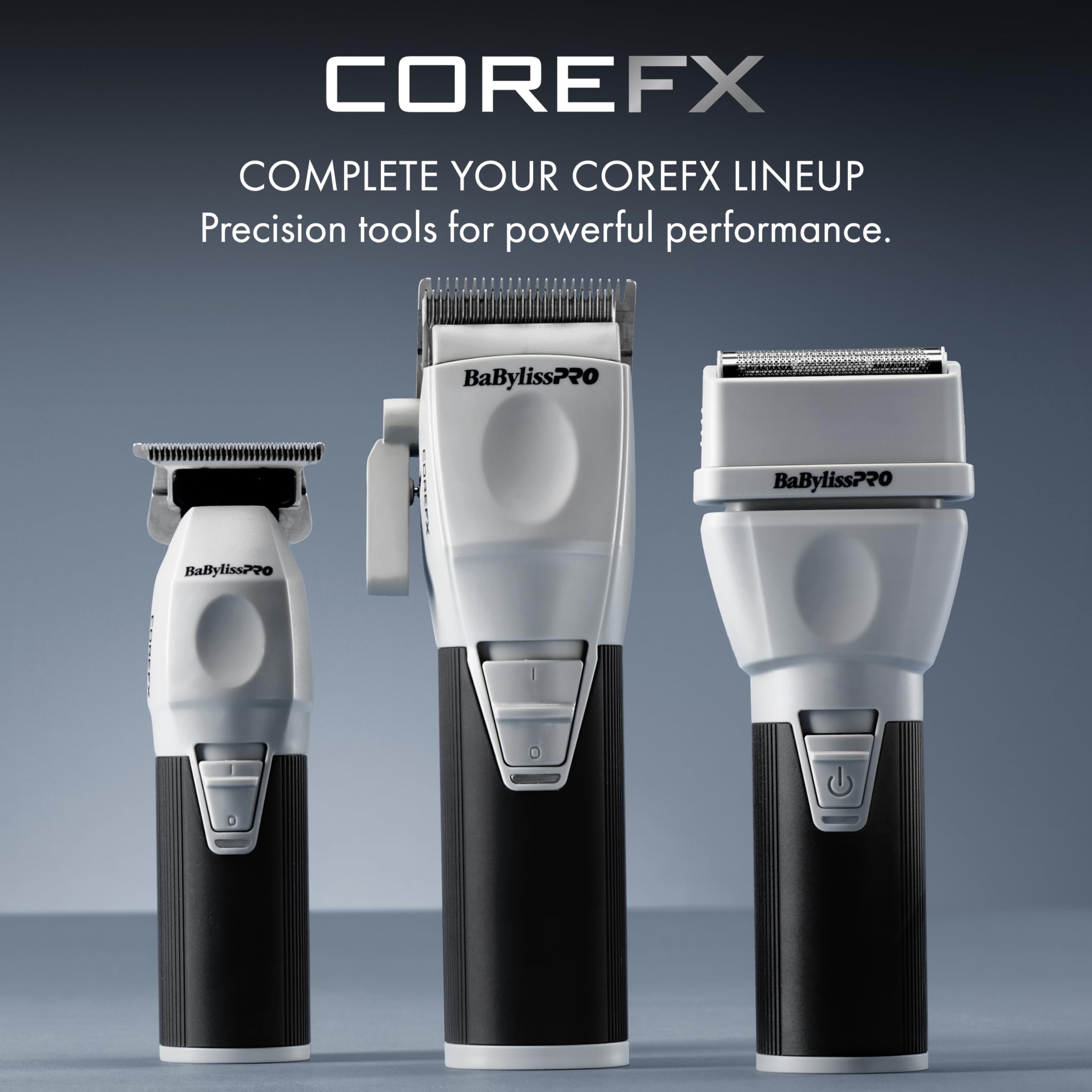 BaBylissPRO COREFX Professional Cordless Beard Trimmer for Men with High-Speed 6,800 RPM Motor and Stainless Steel T-Blade for Precision Detail Work