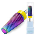 FANTEXY 3/32" Carbide Nail Drill Bit, Color Coated Gel Polish Remover Drills Bit, Tungsten Drill Bits Set Nail File, Nails Tech Supplies, for Manicure Pedicure Cuticle Gel Polishing (Extra Fine - XF)