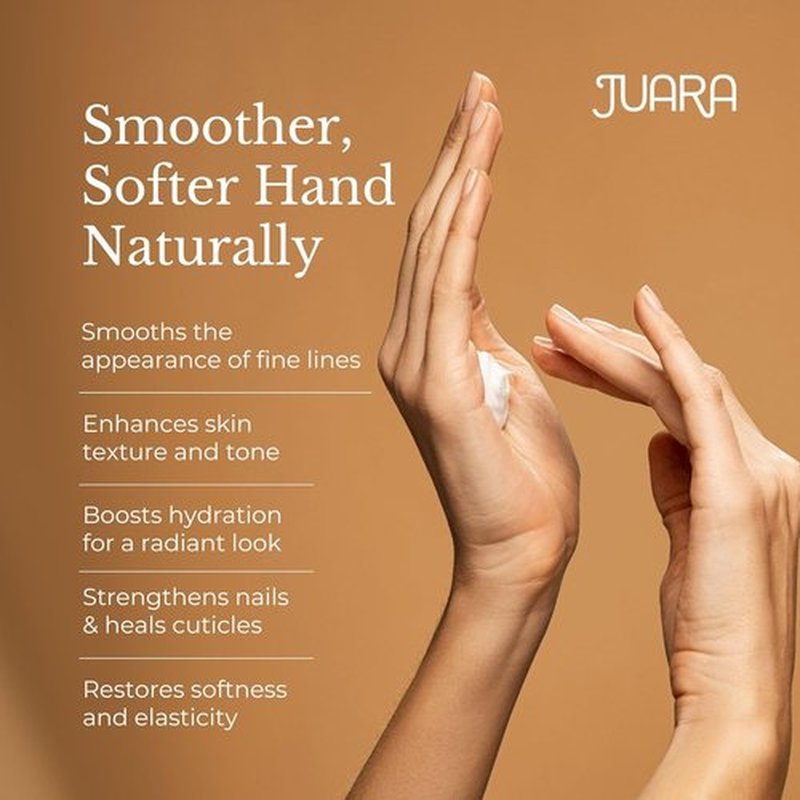 Juara Hand & Nail Balm - Anti-Aging Moisturizing Cream for Dry, Cracked Hands - Coconut Oil & Shea Butter
