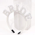 Wecoe White Pearl Bride Headband Bridal Shower Camp Bachelorette Party Decorations Party Favors Engagement Bachelor Party Bridal Headpiece Wedding Hair Accessories Gifts