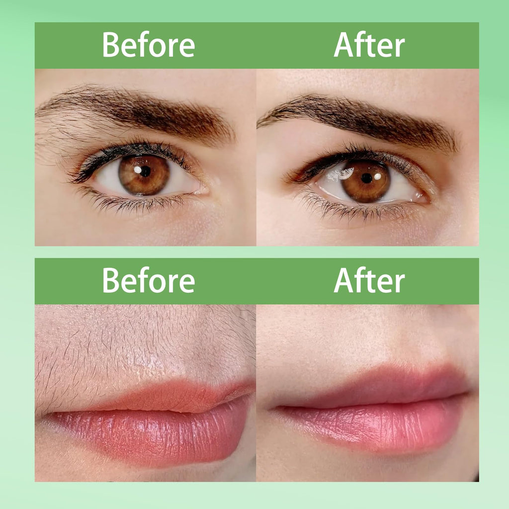 PMUBEAUTY Eyebrow Shaper Wax Kit for Women Eyebrow Facial At-Home Hair Removal with 4 Counts Ready-to-Use Wax Strips for All Hair Types Delicate Areas Cotton Strips Cleansing Wipes 0.2 Ounce