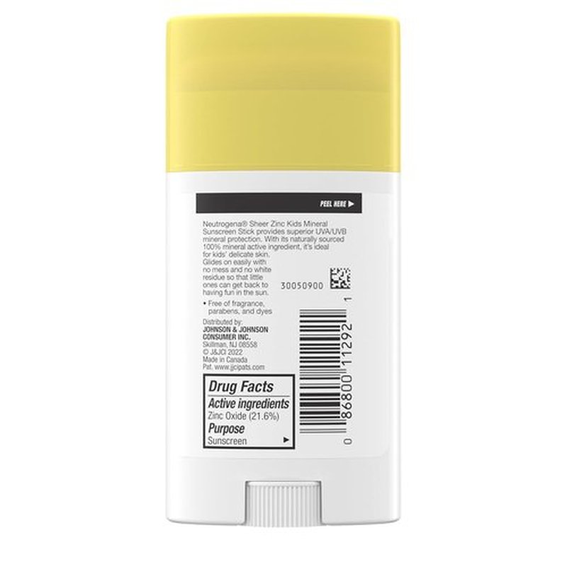 Neutrogena Kids Mineral Sunscreen Stick - Broad Spectrum SPF 50+ | Water-Resistant & Residue-Free, 1.5 oz