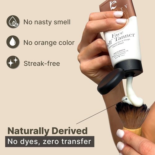 Face Tanner by USA Made | Natural & Organic Gradual Self Tanner Lotion for Streak-Free Glow