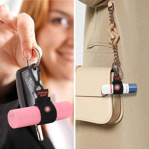 Desing Wish 6 PCS Mini Chapstick Holder Keychain Elastic Sleeve Chapstick Keychain Holder for Lip Balms/Lip Gloss/Lipsticks, Portable Lip Balm Holder Sleeves - Colorful