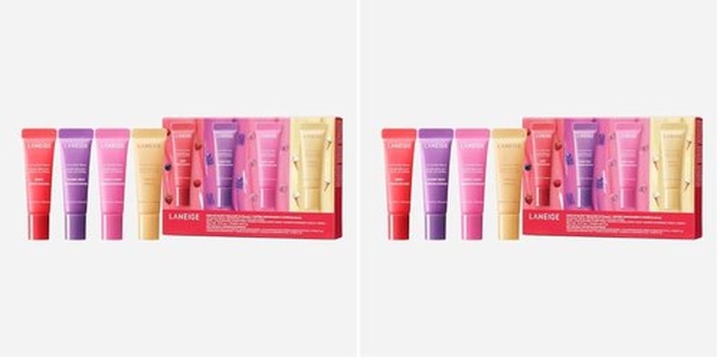 LANEIGE Mini Lip Glowy Balm Set - Travel-Sized Tinted Lip Balms with Shea & Murumuru Butter (Pack of 2)