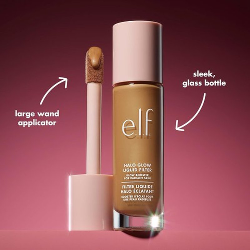 e.l.f. Halo Glow Liquid Filter - Complexion Booster for Radiant Skin, Infused with Hyaluronic Acid, Vegan, 2 Fair/Light