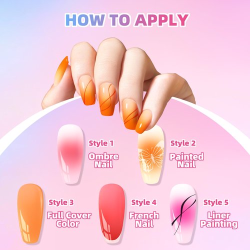 20 Colors Ombre Gel Nail Polish - Sponge Pat Painting Gel for Gradient Nails, Aura & French Manicure, Fluffy Cloud Texture with No-Wipe Glossy Finish, DIY Nail Art Kit for Beginners & Professionals