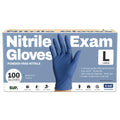 SUP Powder-Free Nitrile Exam Gloves, 100 Count, Food Safe Latex-Free Medical Non-Sterile Cooking Disposable Glove, Blue (Large)