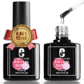 Clara Colors 2PCS 15ml Gel Nail Glue, 6 in 1 Nail Glue Gel for Acrylic Nails, Press on Nails, Super Strong UV Gel Glue for Nail Extensions/Nail Glue/Base Gel/Bloom Gel/Adhesive Bond/Strengthen Gel