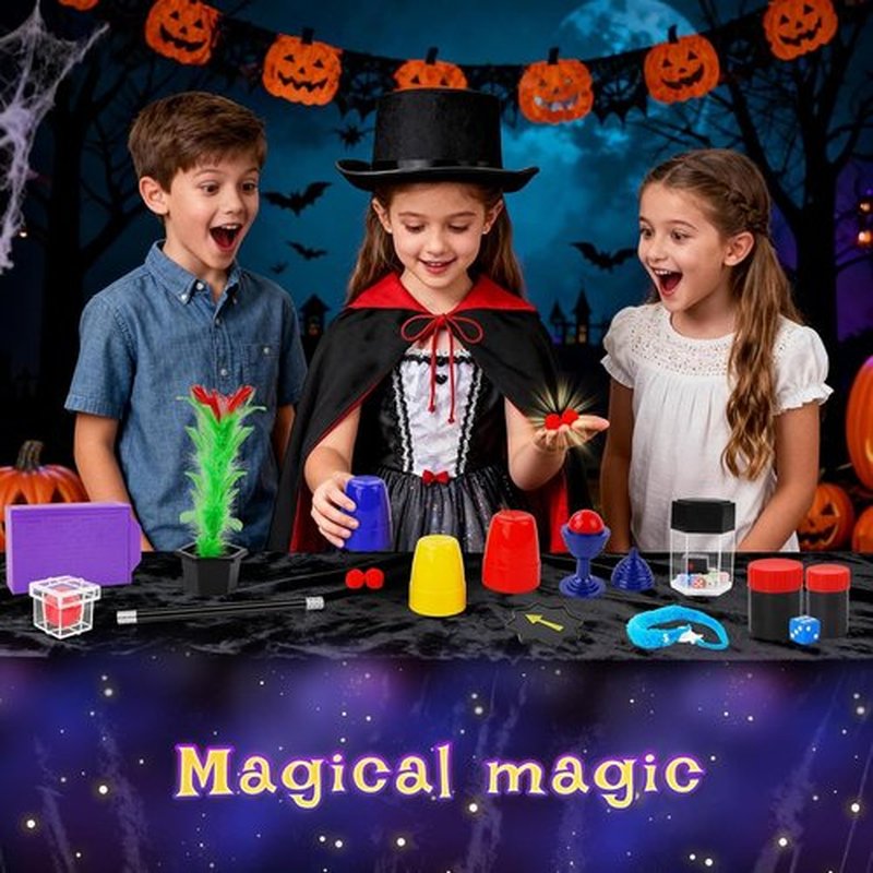 Magic Kit - Exciting Starter Magic Tricks Set with Wand & Costume | Perfect Gift for Ages 6-12