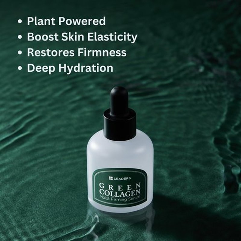 Leaders Green Collagen Serum - Vegan Anti-Aging Moisturizer for Skin Firming & Hydration | 30ml