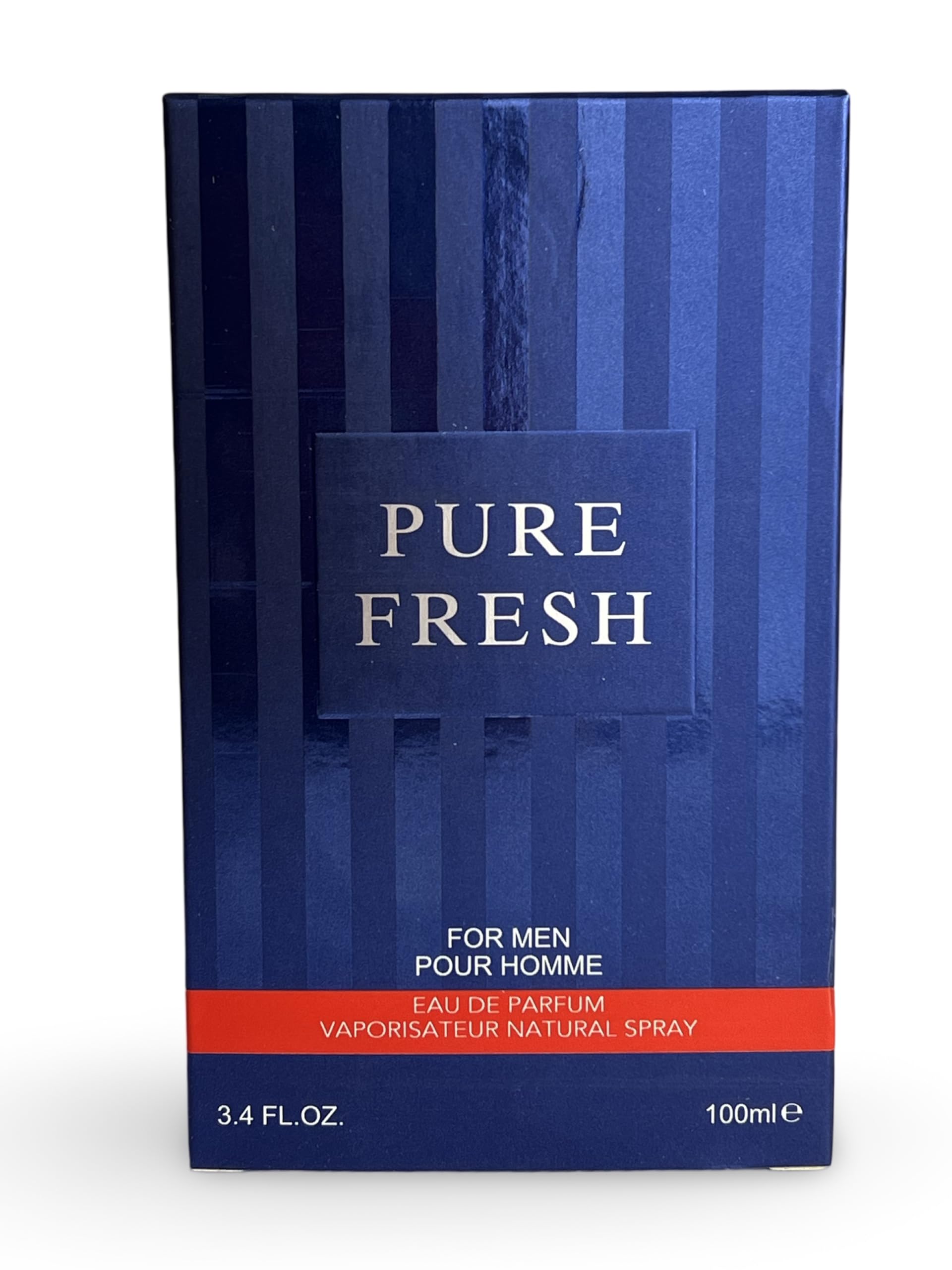 PURE FRESH Eau de Parfum for Men, 3.4 Fl Oz, Warm, Woody, Floral Scent