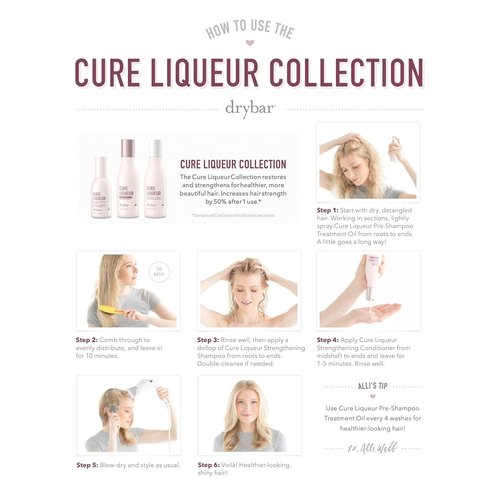 Drybar Cure Liqueur - Restorative Pre-Shampoo Treatment Oil for Healthy Hair