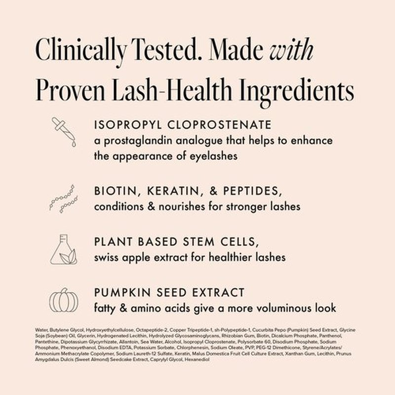 Borboleta Lash Serum - Enhance Natural Eyelashes for Length, Thickness & Fullness | Full Size, 3 Month Supply