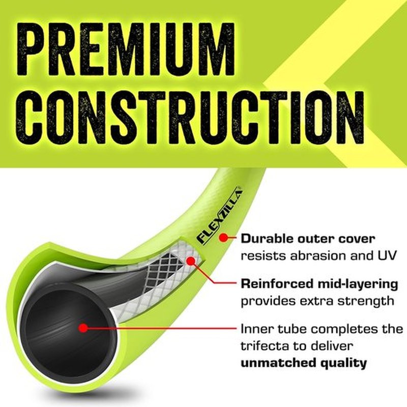 Flexzilla Garden Hose - 5/8" x 50 ft. | Lightweight, Durable, All-Weather, Leak-Free Design
