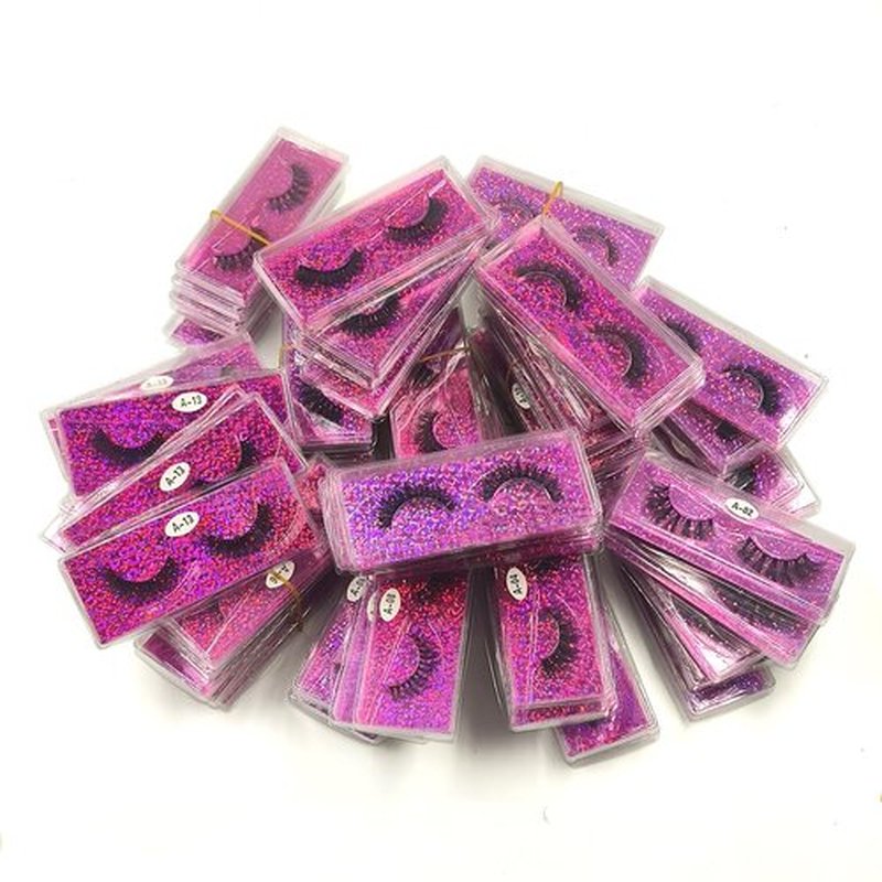 U-Hotmi Natural Look Fluffy Eye Lashes, Faux 3D Mink Lashes 10 Styles Eyelashes Wholesale(10 Pairs)