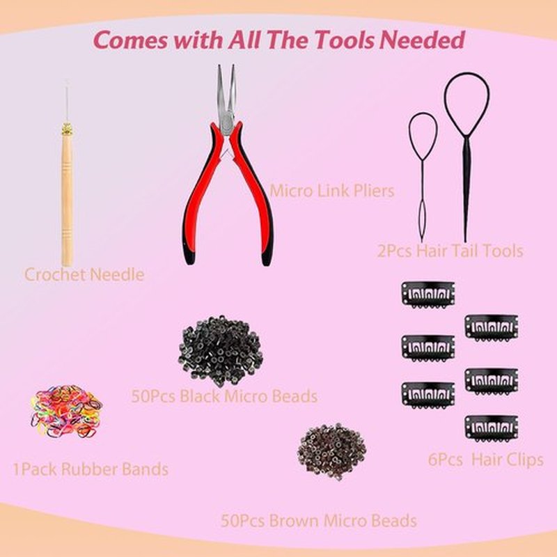 GTTUKK 4800+ Strands Hair Tinsel Kit with Tools, 16 Colors 48 Inch Fairy Hair Extensions, Heat Resistant Holographic Glitter Sparkle Strands with Silicone Beads, Pliers & Hook for Women Party