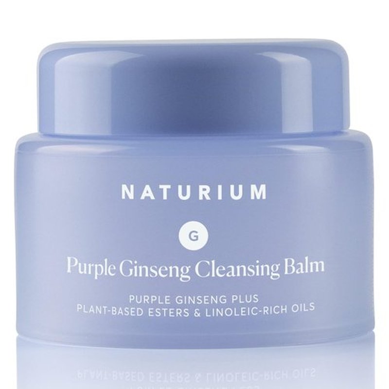 Naturium Purple Ginseng Cleansing Balm - Plant-Based Smoothing Face Wash, 3.0 oz