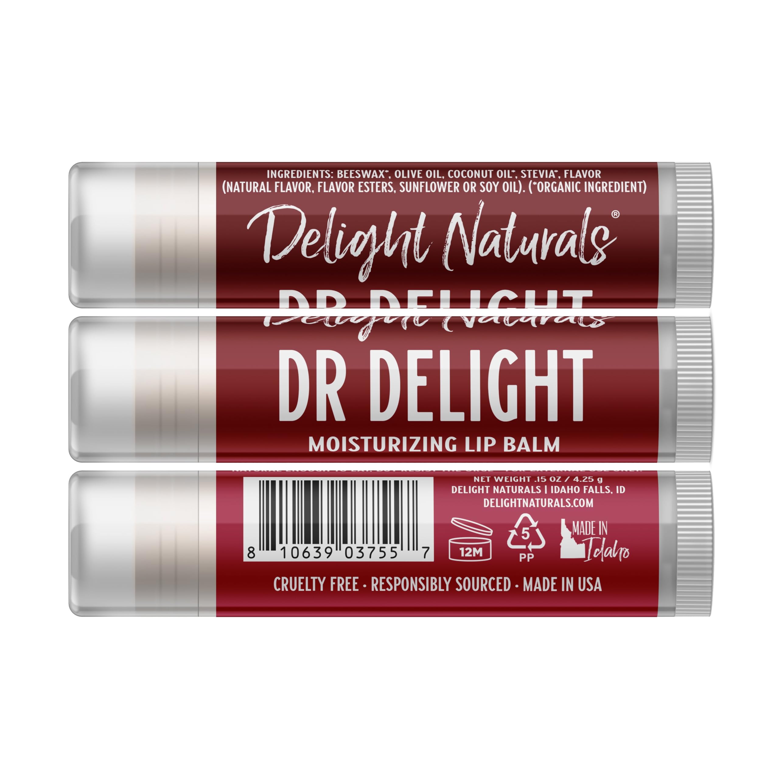 Delight Naturals Dr Delight Lip Balm - Set of Three