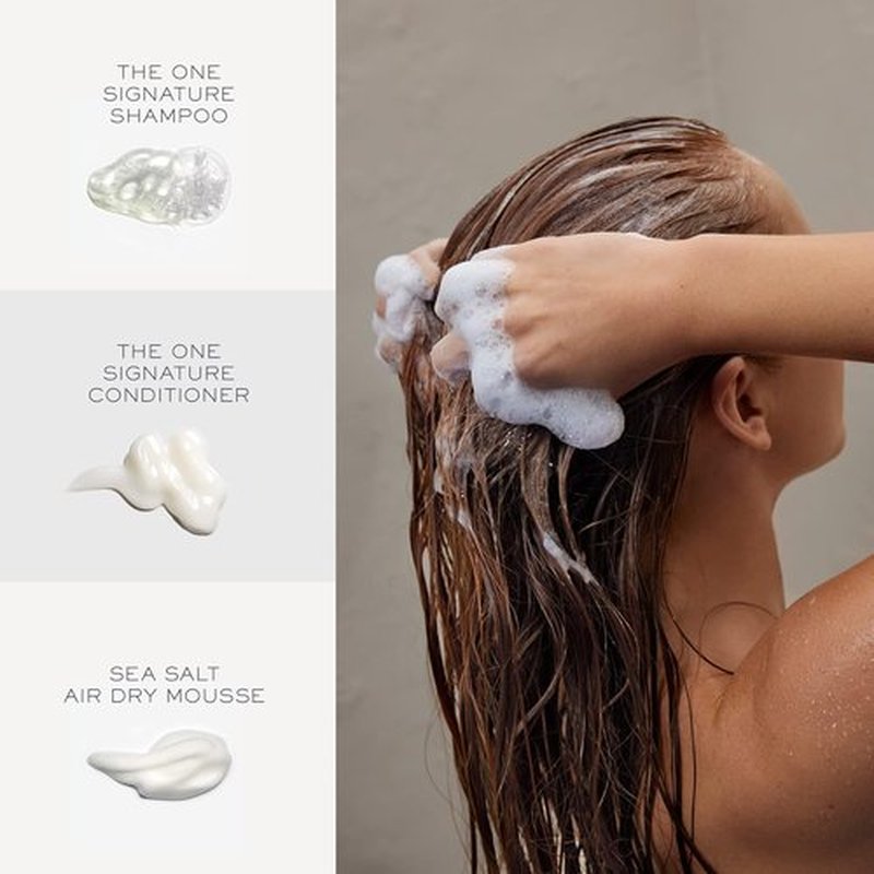 Kristin Ess Hair The One Signature Set - Sulfate-Free Clarifying Shampoo & Hydrating Conditioner + Volumizing Mousse for Wavy & Curly Hair (3-Pack)