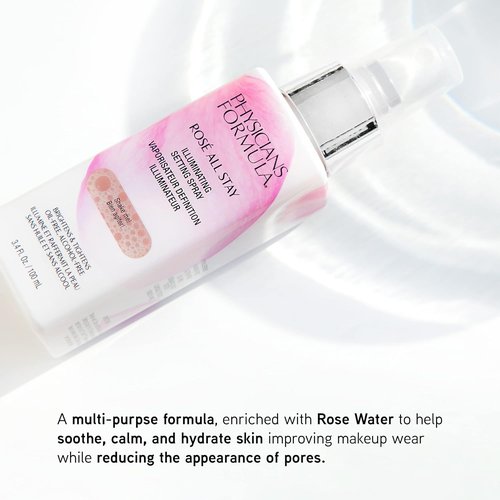 Physicians Formula Rosé All Stay Illuminating Setting Spray - Oil-Free, Alcohol-Free, Antioxidant Formula | Dermatologist Tested
