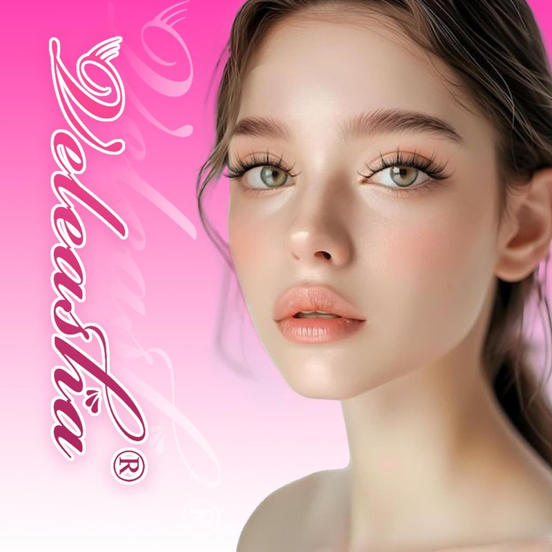 Veleasha Lashes Kit Manga Eyelashes Cat Eye Lashes Spiky Eyelash C Curl with Lash Glue & Tweezers Lash Wispy Natural Look False Eyelashes with Soft Cotton Band 7 Pairs Pack (Sunny Kit)