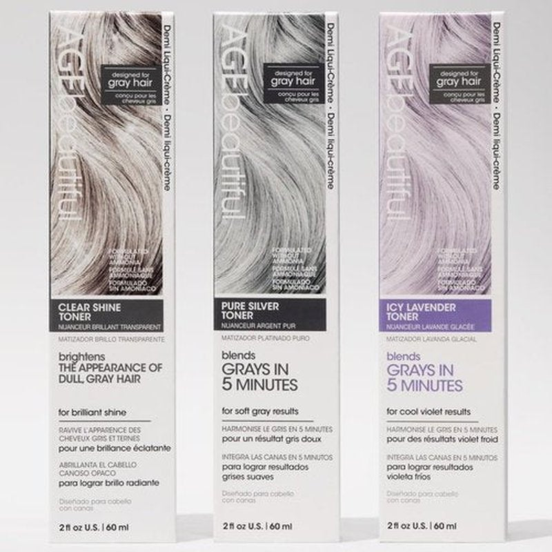 AGE Beautiful Demi Liqui-Creme 5-Minute Express Toner - Enhance Gray Hair, Ammonia-Free Formula for Shine & Custom Shades