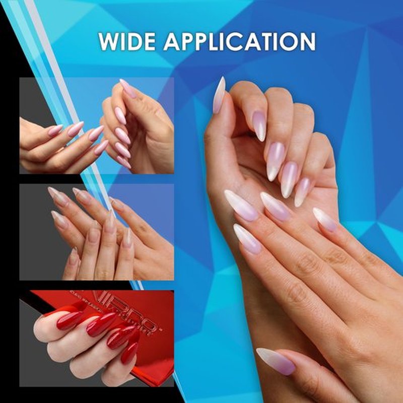 Soft Gel Tips Ultra Clear Pre-Roughened 550 pcs (Medium Almondletto)
