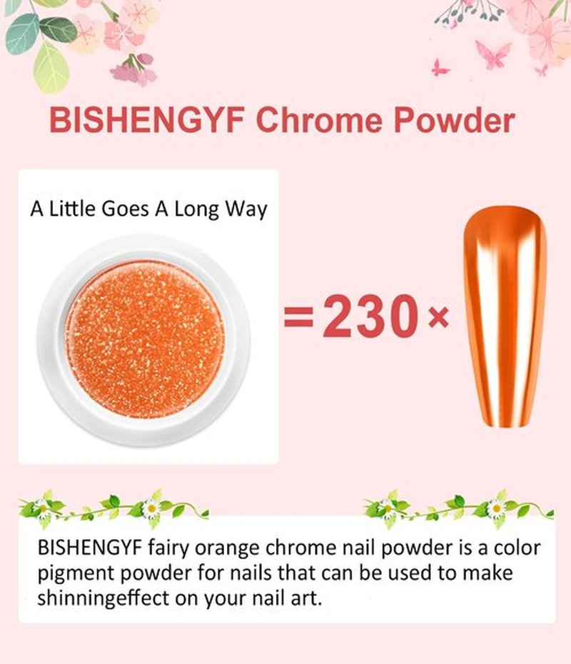Pearl Chrome Nail Powder BISHENGYF -【Fairy Effect】 Pink Chrome Nail Powder Aurora Mermaid Iridescent White Pearl Clear Nail Chrome Powder, Metallic Mirror Pigment Glitter Dust for Manicure Decoration