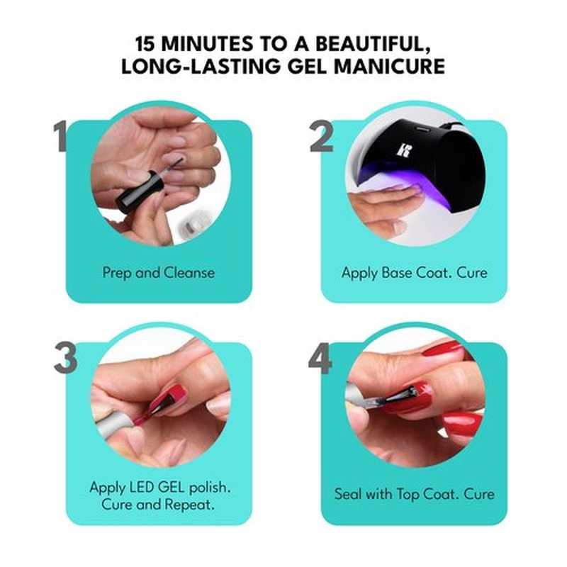 RC Red Carpet Manicure Fortify & Protect LED Gel Nail Color - Long-Lasting, Vibrant, Professional Quality, High Shine, Chip-Resistant - Infused with Vitamin A & Biotin (Simply Adorable, 0.3 Fl Oz)