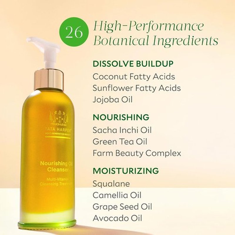 Tata Harper Nourishing Oil Cleanser - Gentle Makeup Remover for Natural Skincare | 4 oz