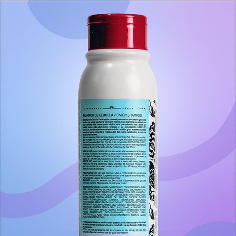Kaba Onion Shampoo for Hair Growth, Suitable for All Hair Types, Fresh Scent, 16.9 oz