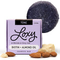 Loxy Purple Toning Shampoo Bar - Biotin & Almond Oil for Blonde/Grey Hair | Vegan, Cruelty-Free, Zero Waste