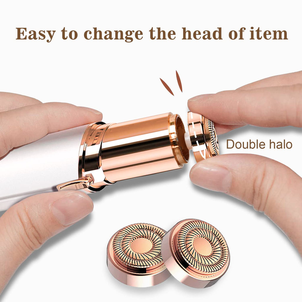 Gen 2 Replacement Heads Compatible with Flawless Facial Remover, 3 Pack