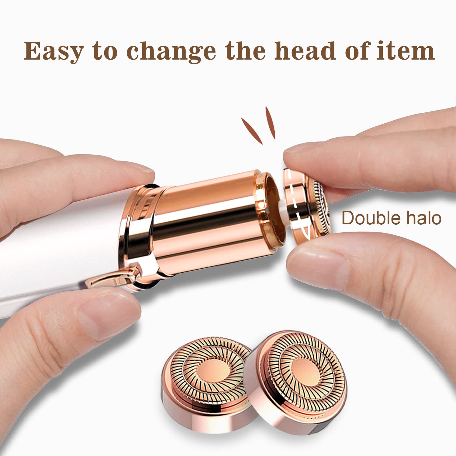 Gen 2 Replacement Heads Compatible with Flawless Facial Remover, 3 Pack