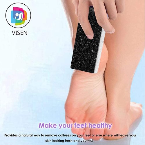 2 in 1 Pumice Stone for Feet,6 Pack Foot Scrubber & Callus Remover, Stone Scrubber for Hard Skin,Foot Pumice,Dead Skin Remover for Feet, Heels, Hands and Body