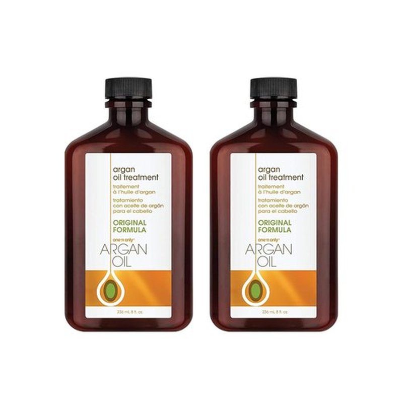 One 'N Only Argan Oil Hair Treatment - Lightweight Hydrating Oil for Natural Hair, Wigs & Extensions | Shine & Frizz Control (8 oz, 2pk)
