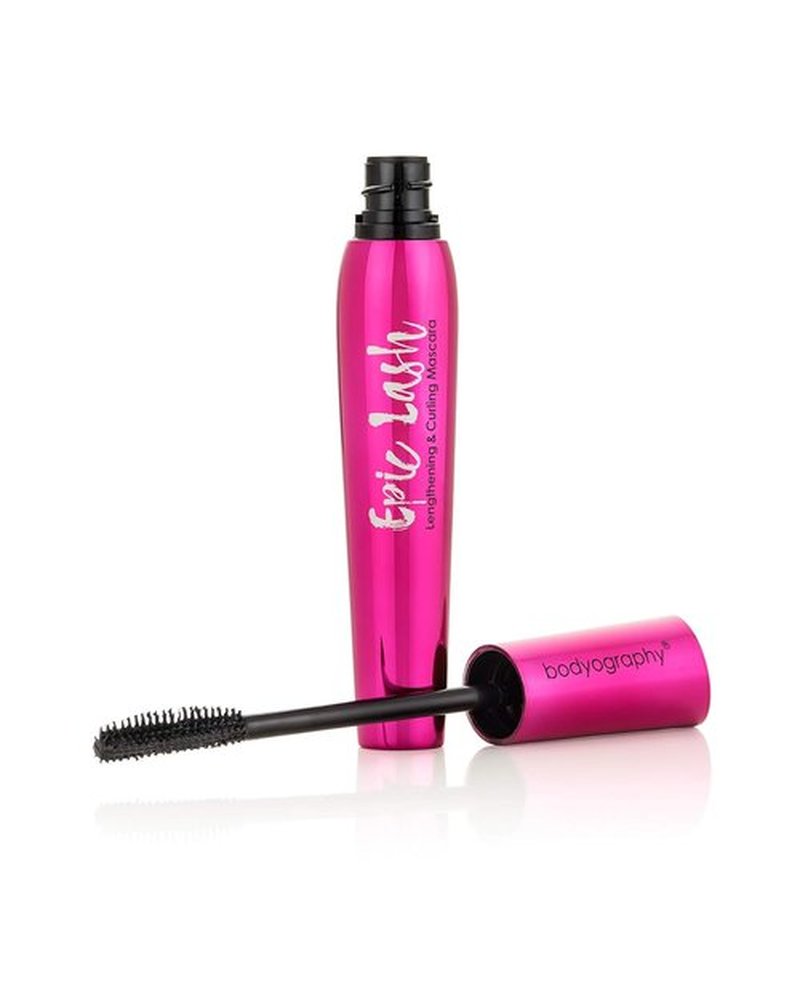 Bodyography Jet-Black Lengthening Mascara - Dual-Sided Silicone Comb for Volume & Lift | Smudge-Free, Conditioning Formula