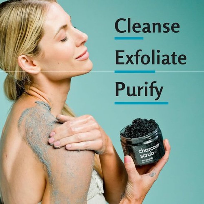 M3 Exfoliating Charcoal Scrub - Collagen & Stem Cells for Body Toning, Detox & Smoothing | 8 oz