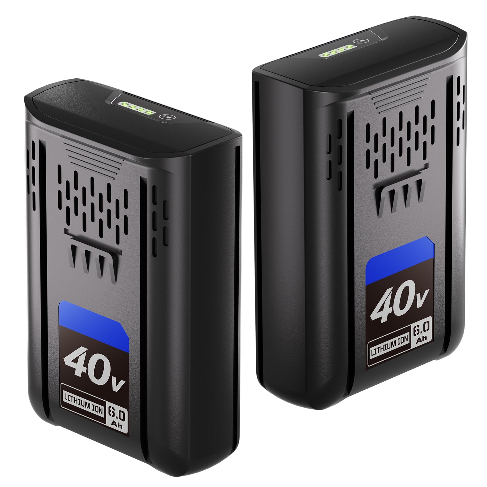 Bayhon 2 Pack 6.0Ah Lithium-ion Replacement for Kobalt 40V Battery Compatible with KPM1040A-03, KM-1640-06, KM 4040-06,Cordless Power Tool Battery-Black