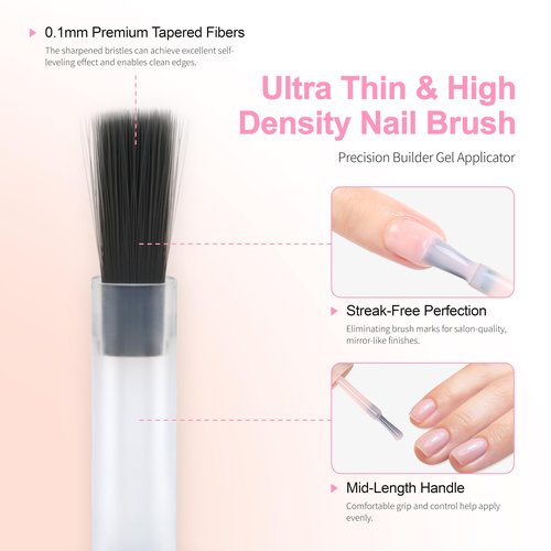 idyllbeauty Hema Free Rubber Builder Base Gel Polish, Vegan TPO Free Hema Free, for Strengthens Damaged Thin Nails Strengthen Apex Building Extension, LED UV Curing Thickening & Repair