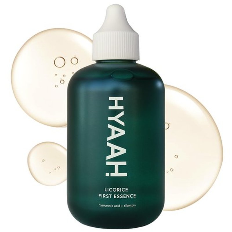 HYAAH Licorice First Essence - Korean Hydrating Toner - Licorice Extract, Hyaluronic Acid and Allantoin - Soothing for Sensitive Skin - Alcohol Free for Sensitive Skin, 6.76 fl.oz