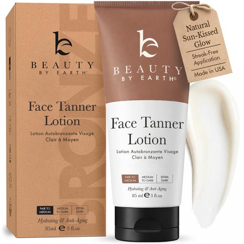 Face Tanner by USA Made | Natural & Organic Gradual Self Tanner Lotion for Streak-Free Glow