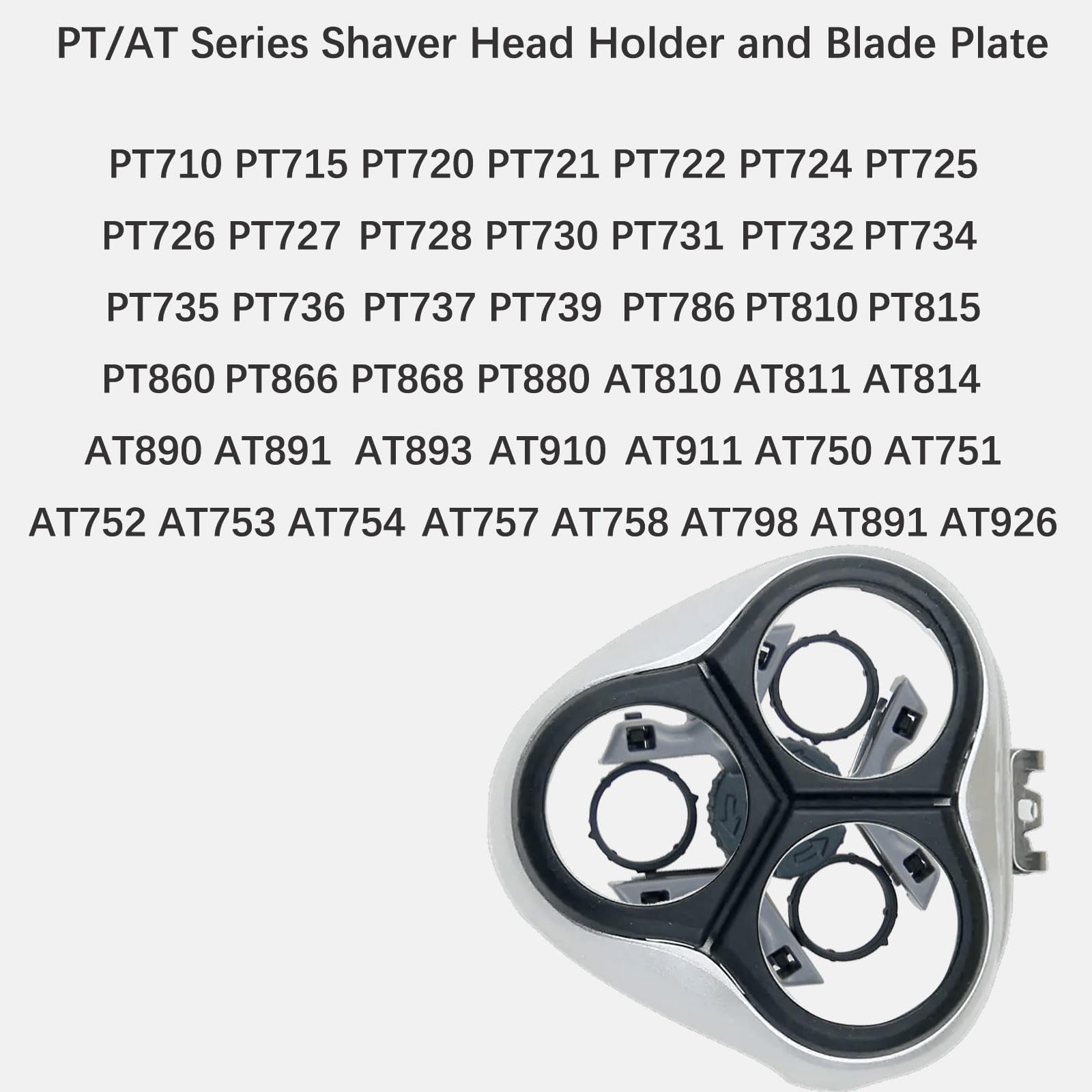 Shaver Head Holder and Blades Plate Frame Men's Razor Replacement for Philips HQ8 PT720 PT722 PT725 AT890 AT891 AT893 8170XL 8175XL Accessories Shaving Replacement Parts