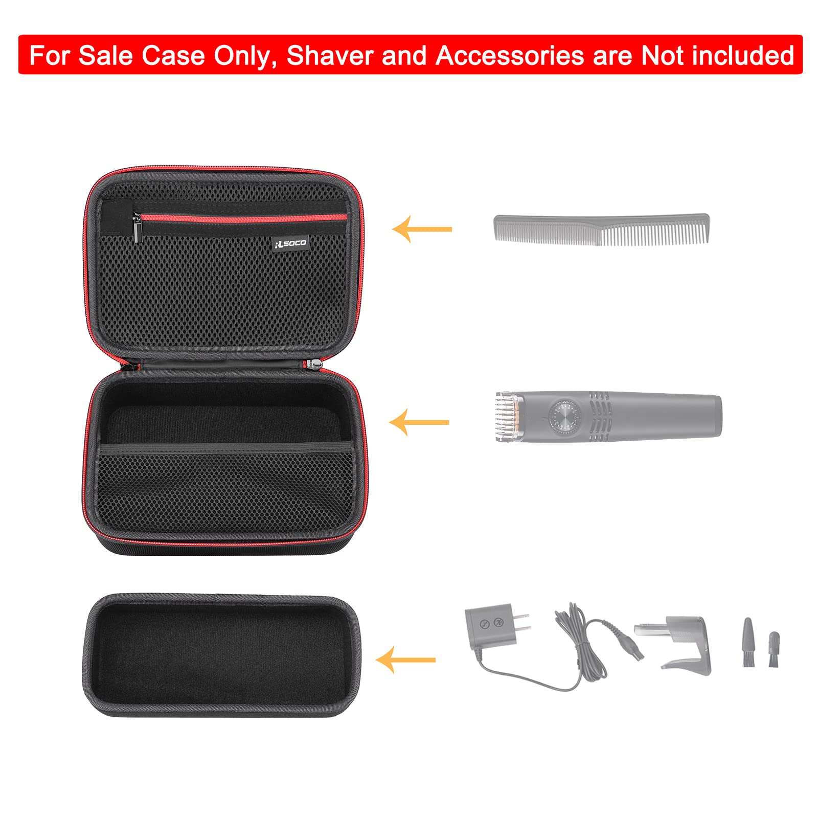 RLSOCO Carrying Case Compatible With Bell+Howell Vacutrim Deluxe Cordless Mens Beard Trimmer (Case Only)