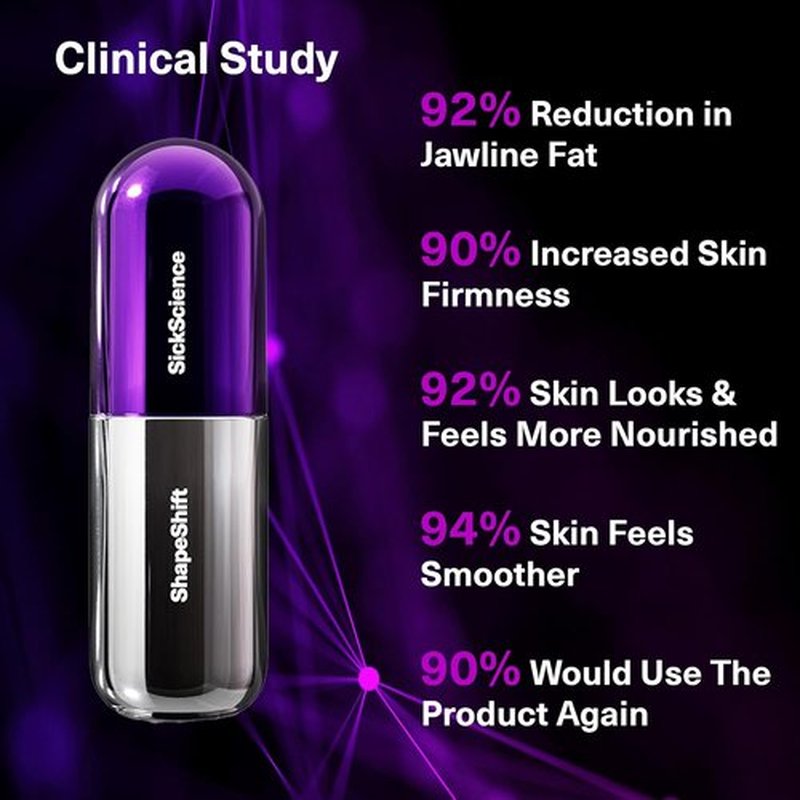 SickScience ShapeShift Jaw & Neck Firming Serum - Double Chin Reducer & Face Tightening Treatment, 1.7oz